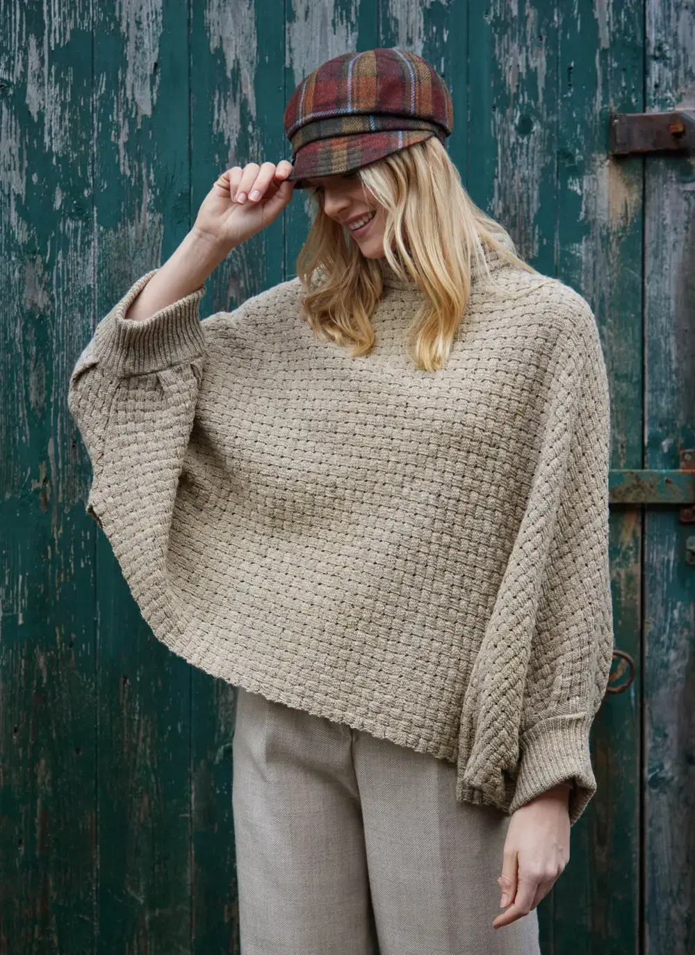 Merino Basketweave Poncho